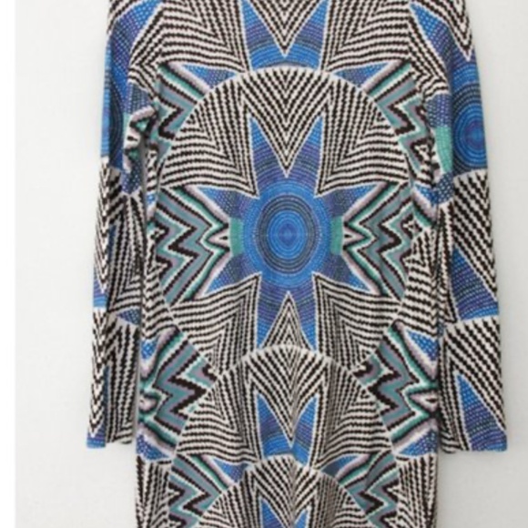 Mara Hoffman Ponte Printed Dress Star Basket Blue - Picture 3 of 4
